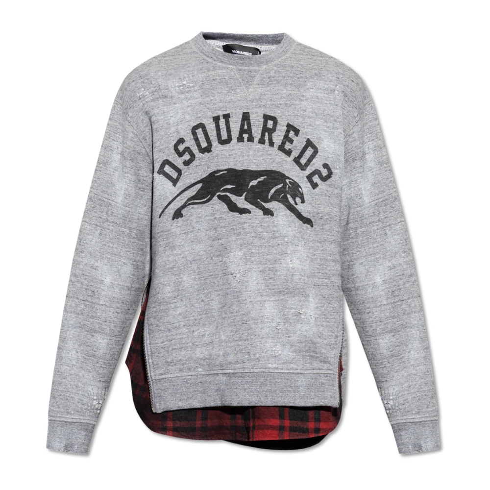 Dsquared2 Sweatshirt med logotyp Gray, Herr