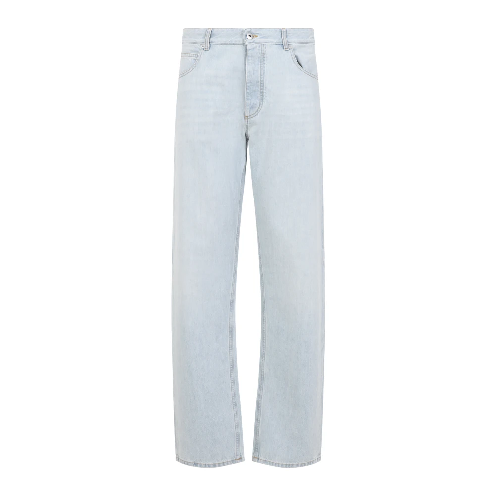 Bottega Veneta Lichtblauwe Denim Straight Leg Broek Blue Heren