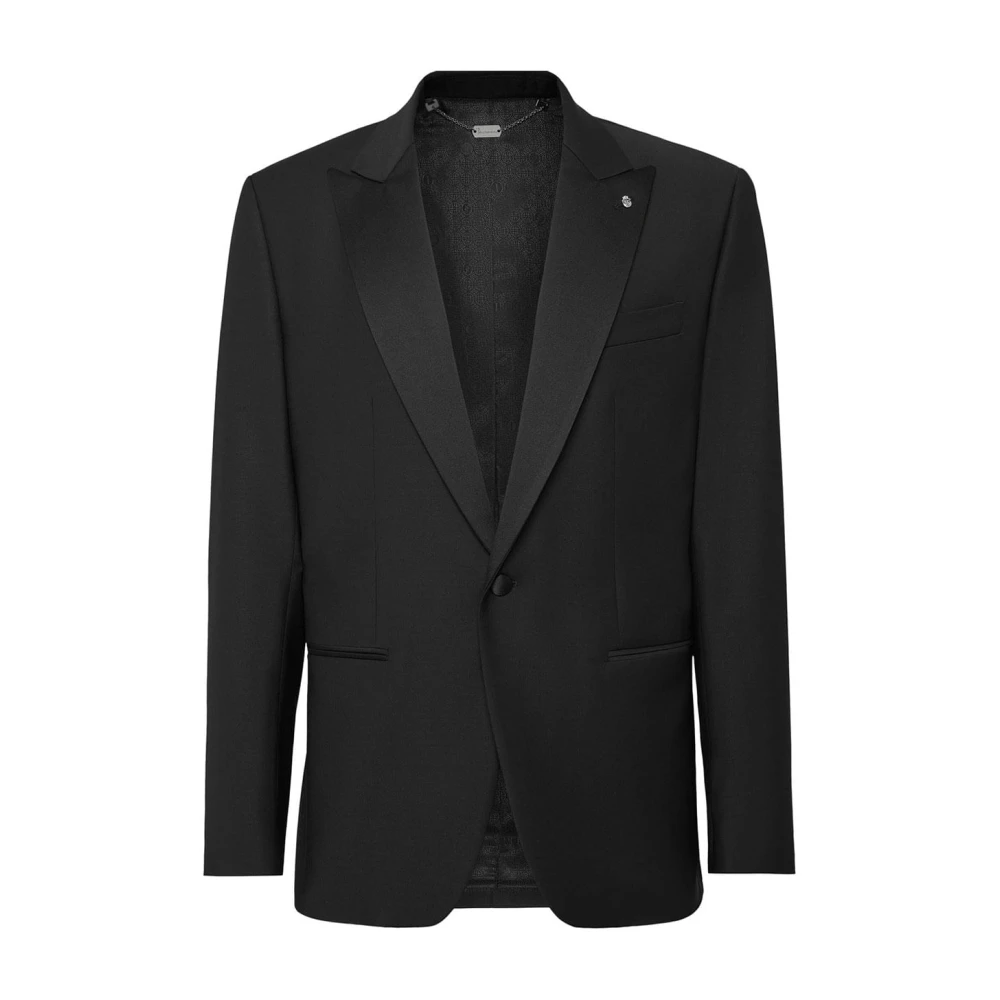 Billionaire Klassieke Blazer in Marineblauw Black Heren