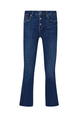 High Waist Princess Crop Flare Jeans