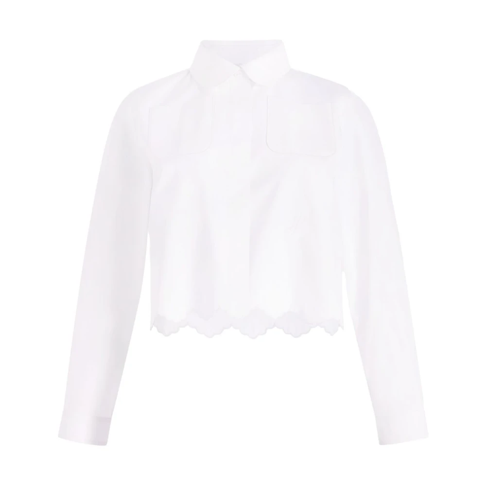 Patou Women's White Shirts, S, Bianco Cotton Shirt
