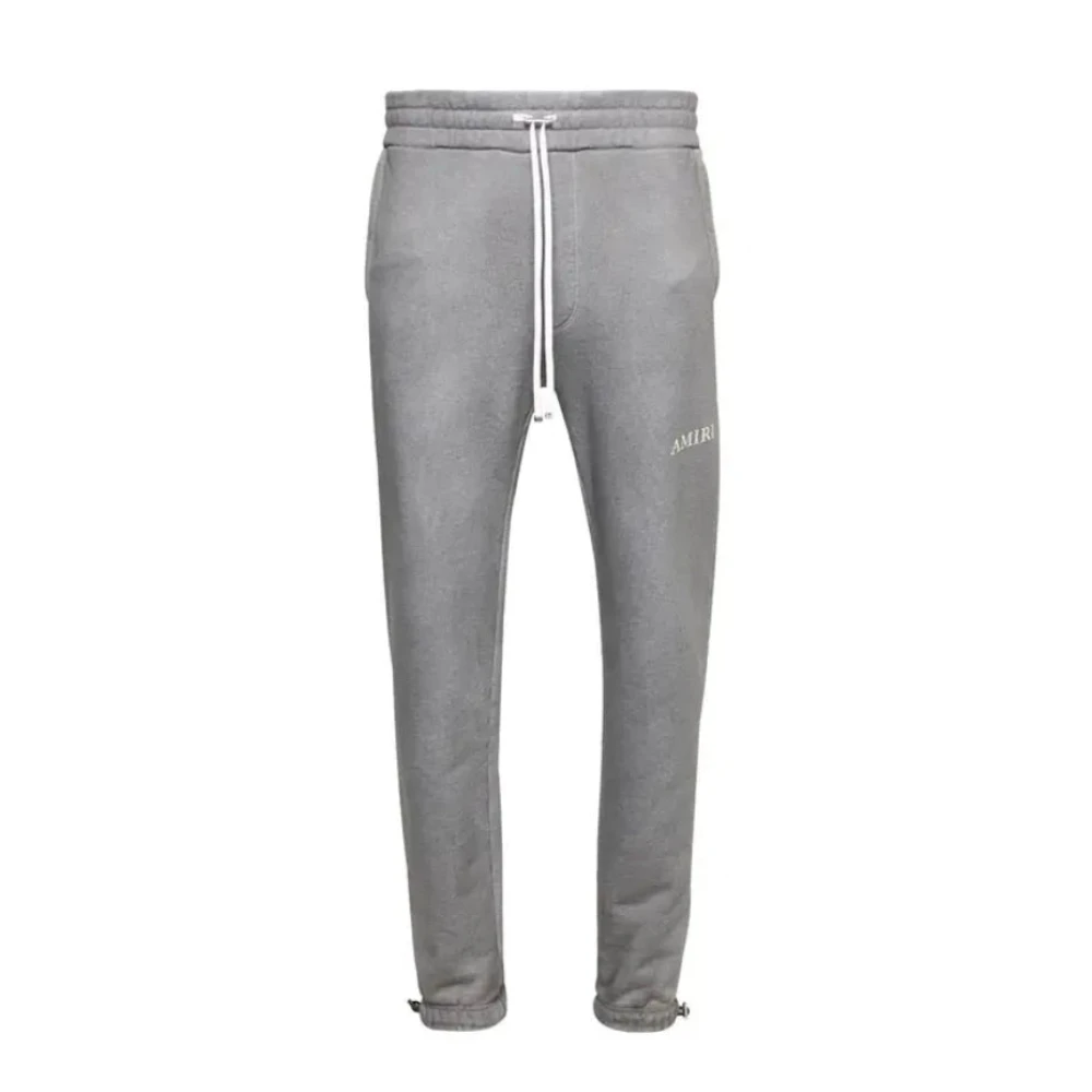 Amiri Aged Puff Logo Joggingbroek Gray Heren