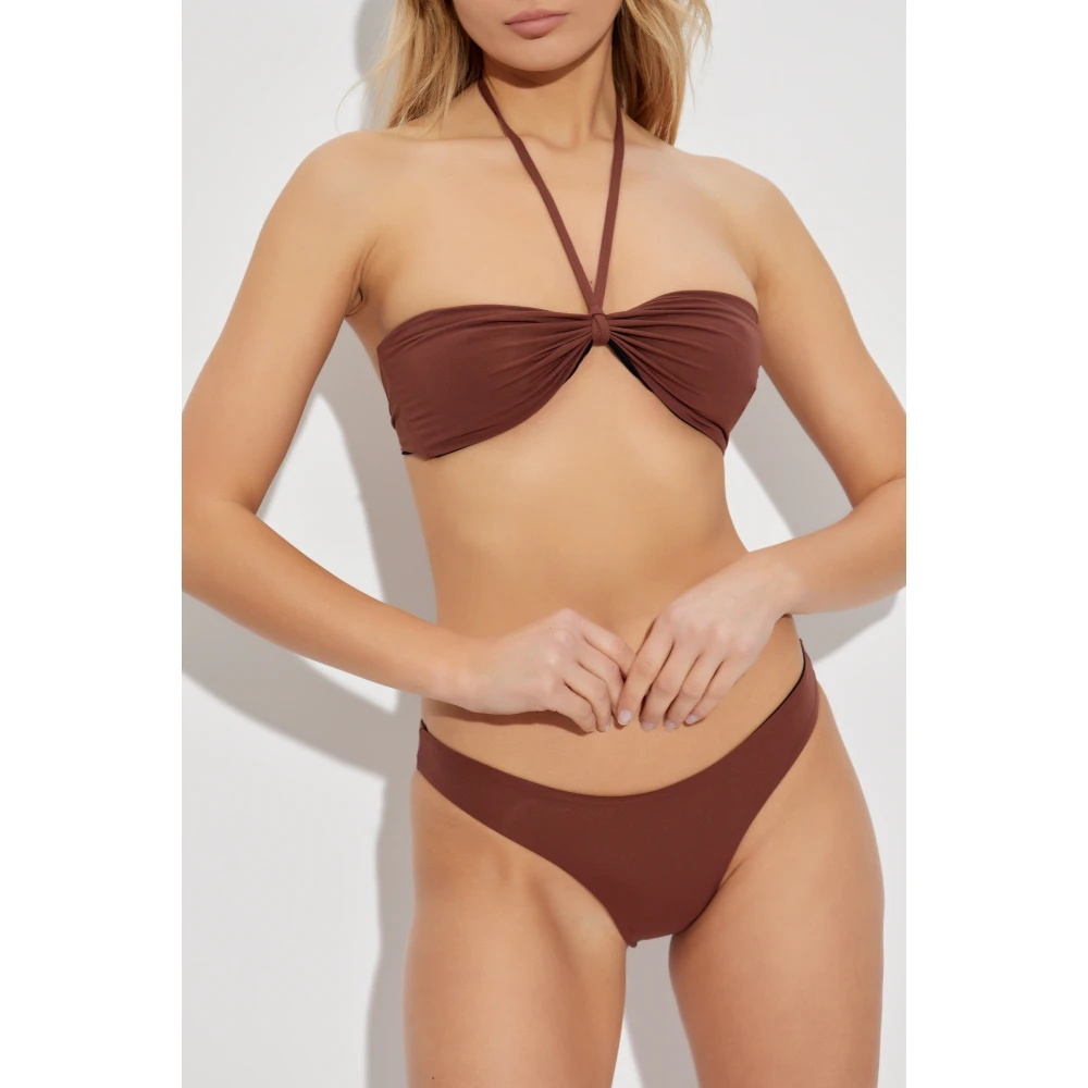 Bond-Eye Omkeerbare bikinitop Ida Tie Brown Dames