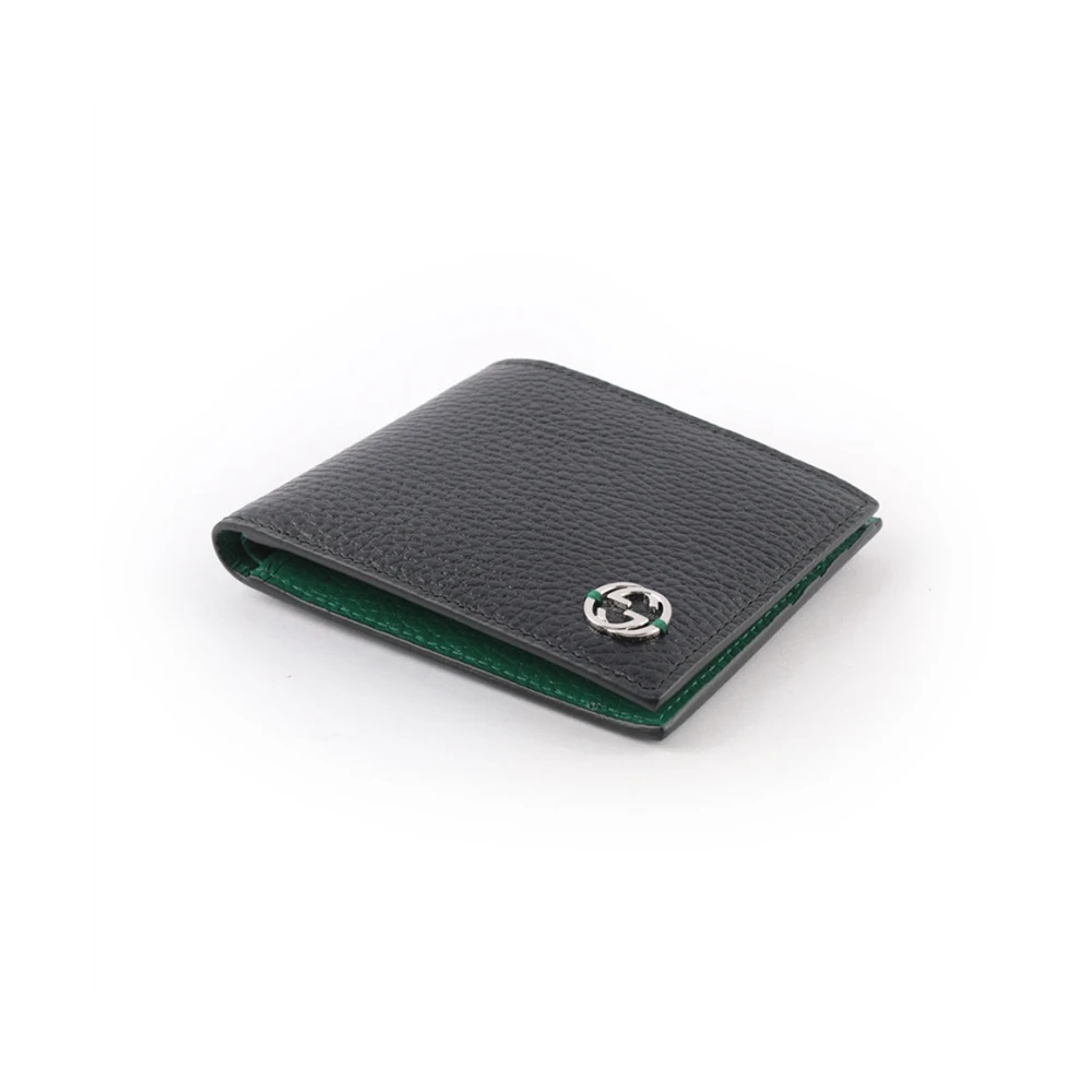 Gucci Interlocking Bifold Portemonnee Black Heren