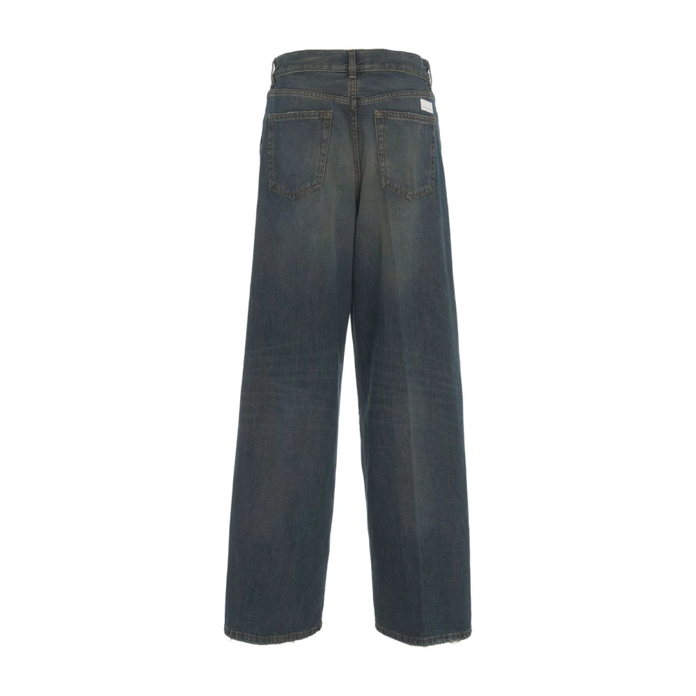 Nine In The Morning Blauwe Overcarrot Jeans Aw24 Blue Dames
