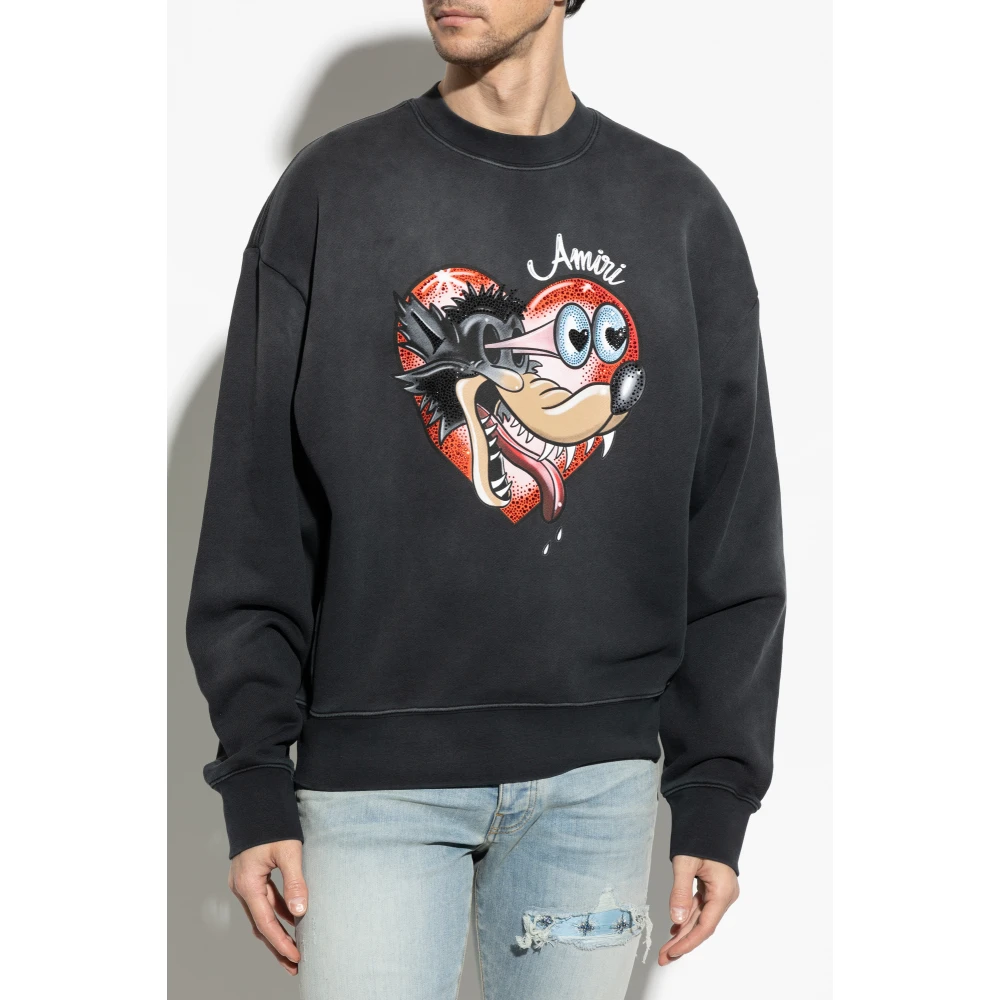 Amiri Gedrukte sweatshirt Black Heren