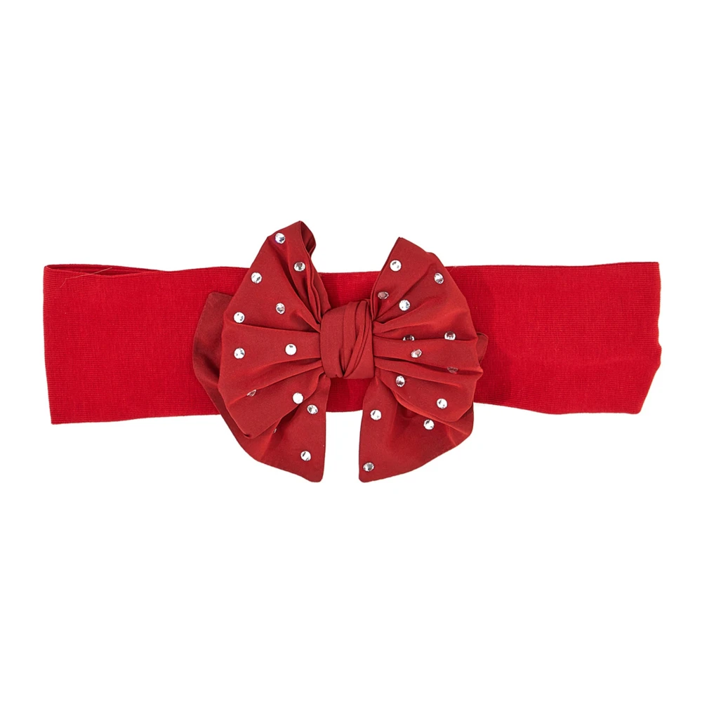 Monnalisa Girls Red Hair Accessories, 2XS, Fascia In Jersey Di Cotone Stretch