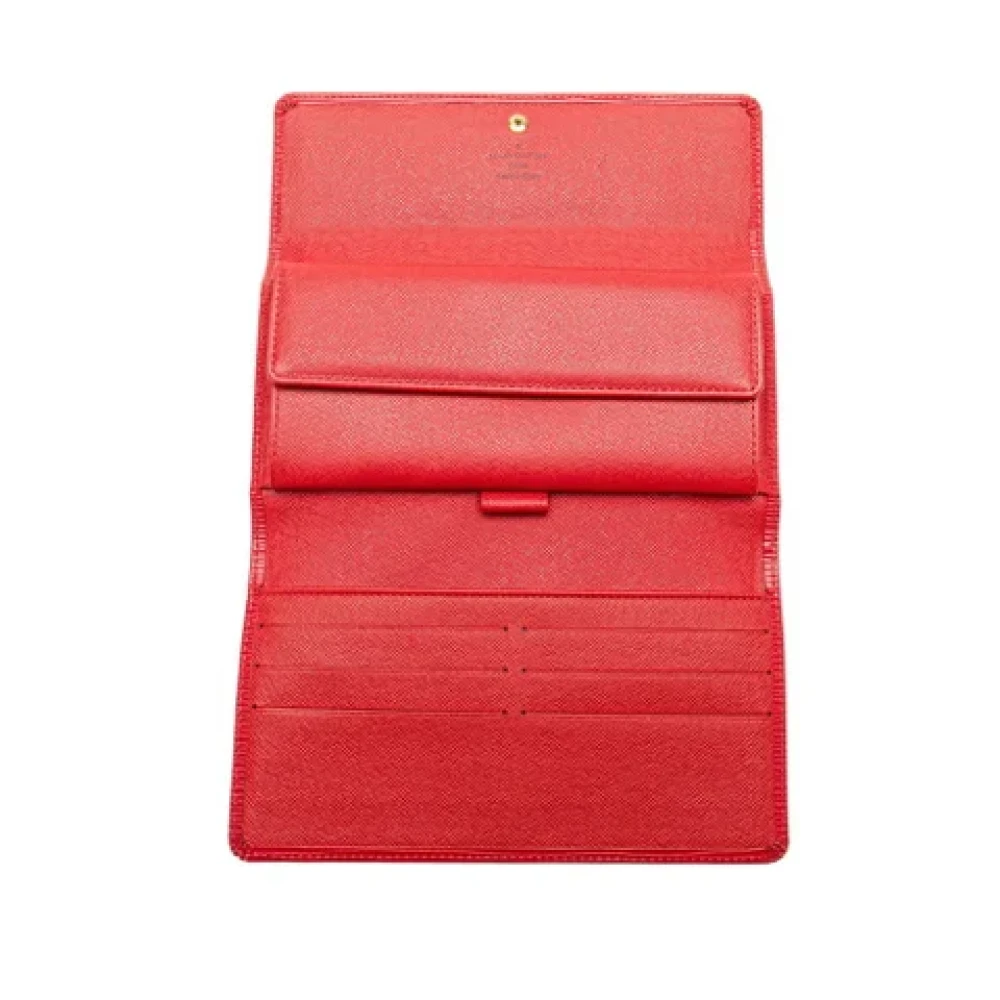 Louis Vuitton Vintage Pre-owned Leather wallets Red Dames