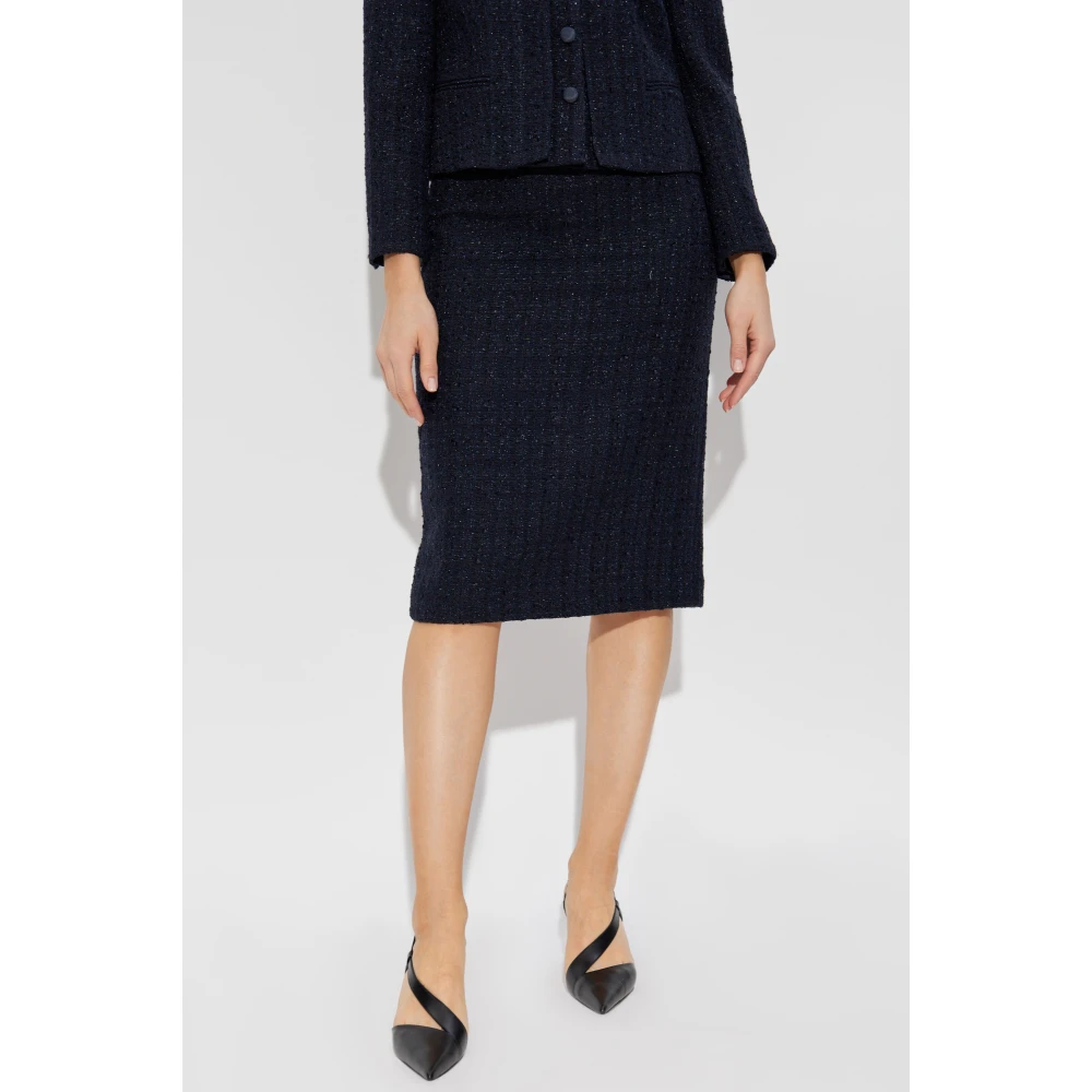 Emporio Armani Tweed rok Blue Dames