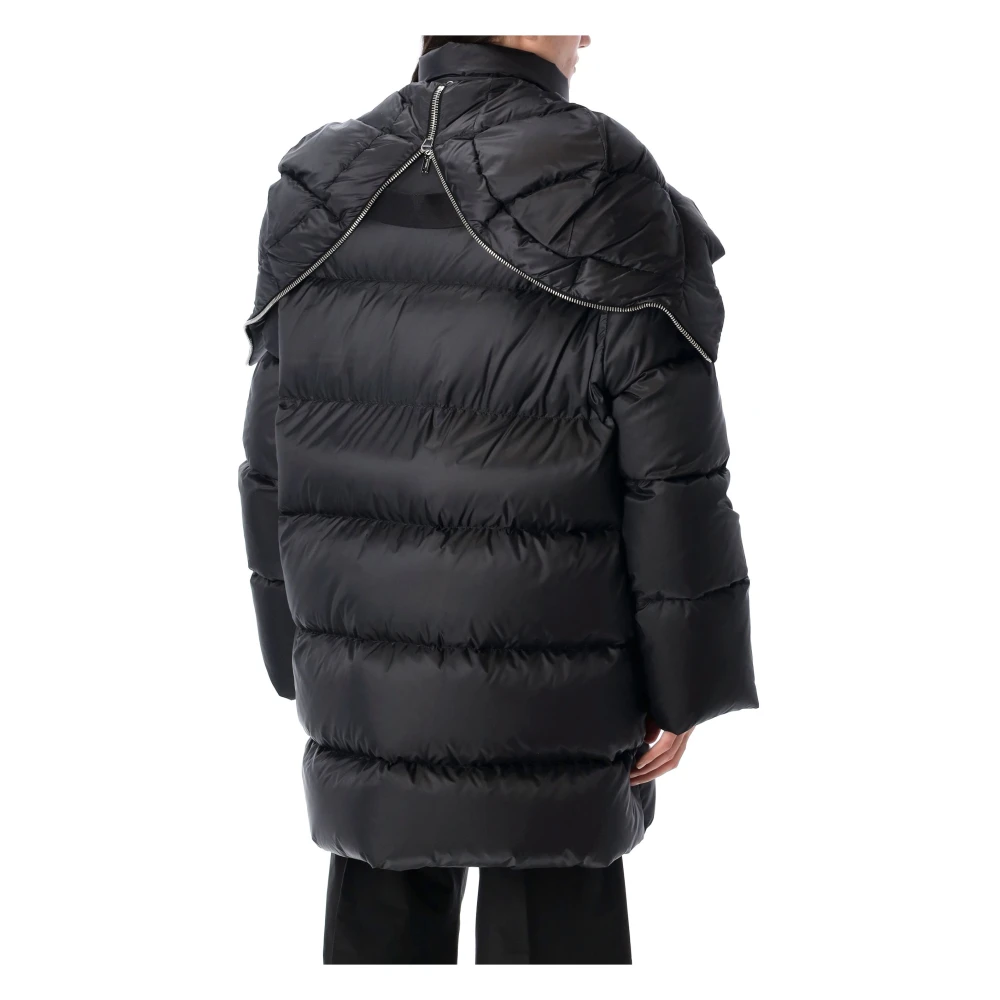 Moncler Zwarte Hooded Cyclopic Jas Buitenkleding Black Dames