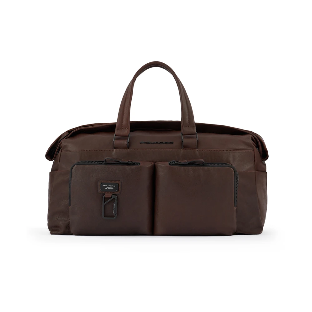 Piquadro Mannelijk Bruin Tassen Heren, One Size, Duffel Bag With Trolley Strap