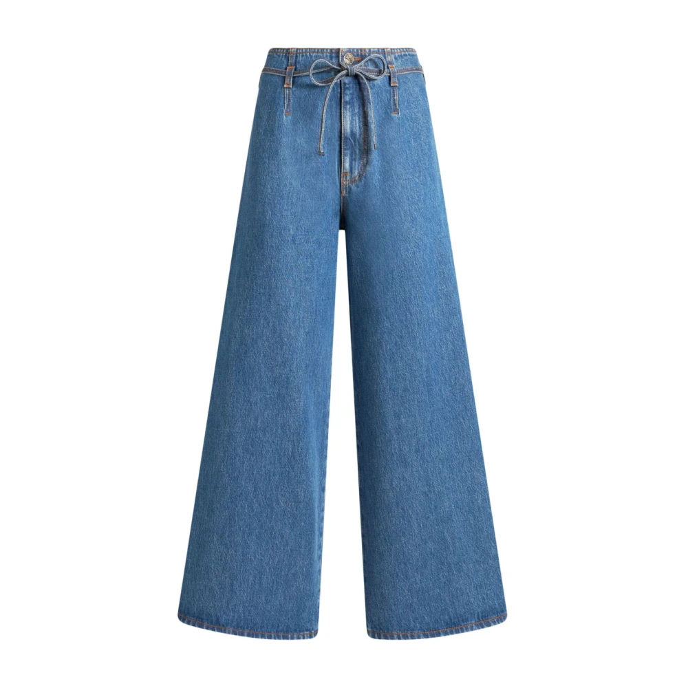 ETRO Blauwe Denim Jeans met Striktaille Blue Dames