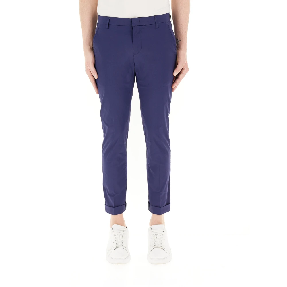 Dondup Men's Blue Slim-Fit Trousers,, Gaubert Cotton Blend Trousers W30