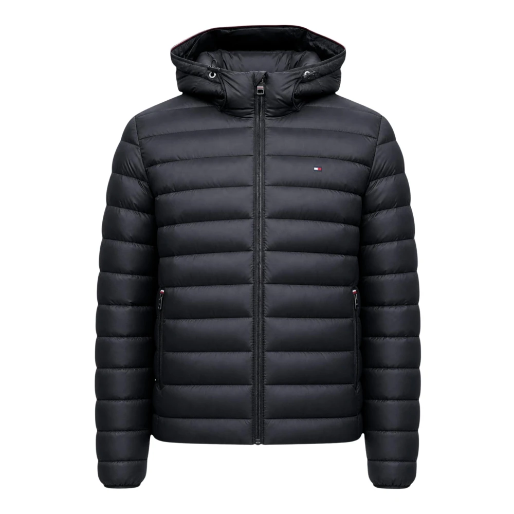 Tommy Hilfiger Hooded Jacket - Male - Winter Jackets - Black - M - Jackets - Image 3