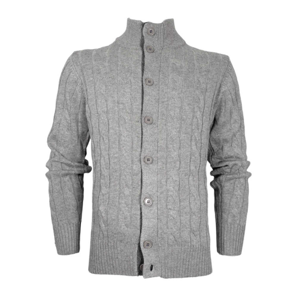 Cashmere Company Cardigan Gray Heren