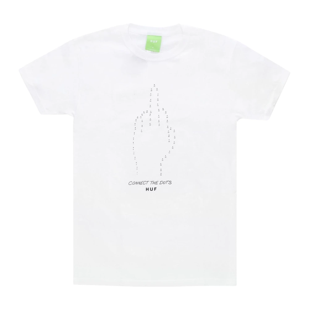 HUF Witte Connect The Dots Tee White Heren