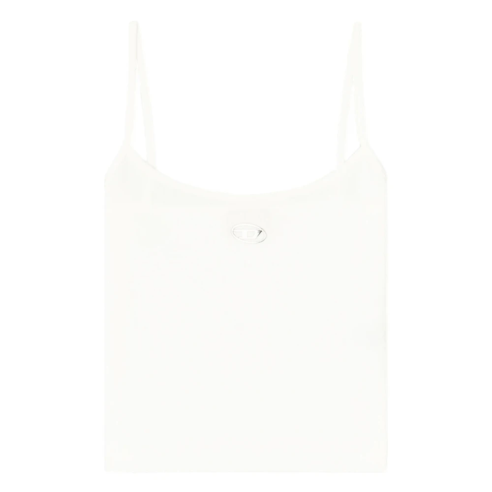 Diesel Vrouw Wit Tops Dames, S, Spaghetti Strap Tank Top