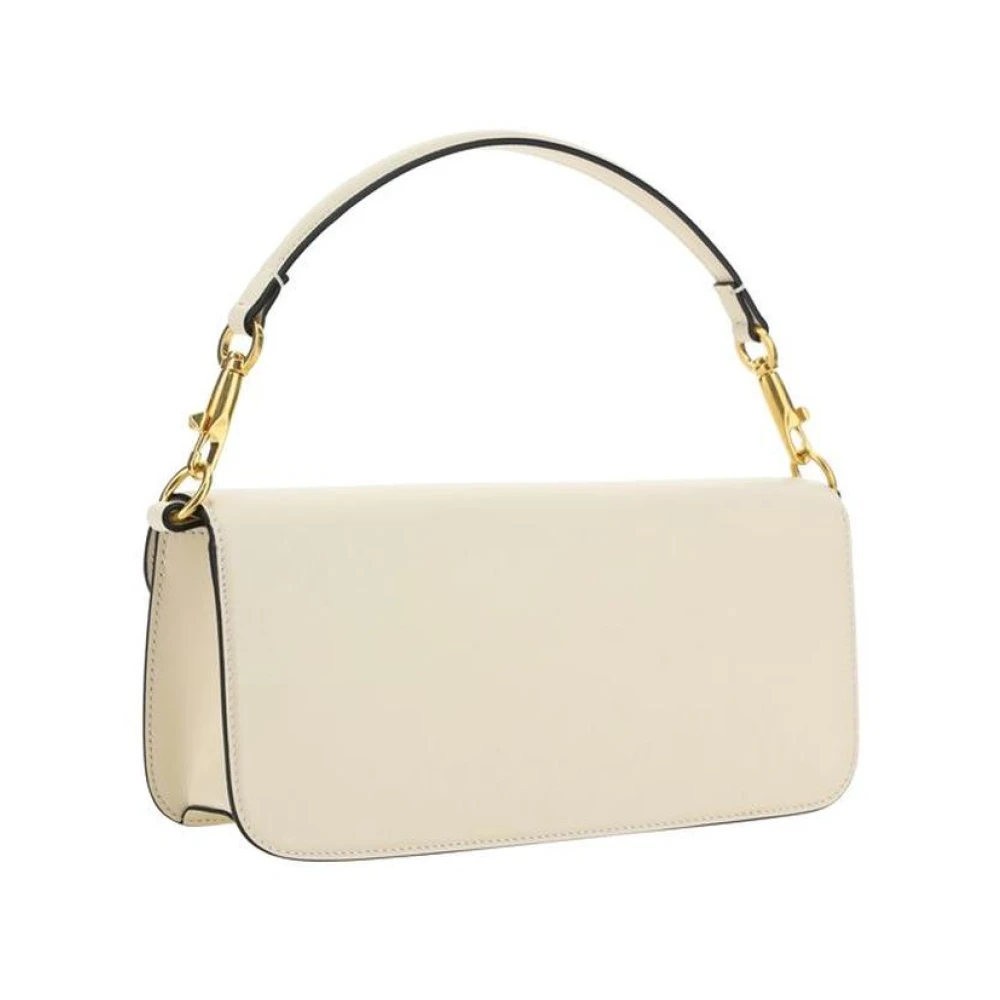 Valentino Garavani Stud Schoudertas in Poudre Leer Beige Dames