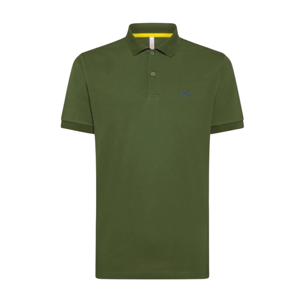 Sun68 Effen Regular Polo Shirt in Donkergroen Green Heren