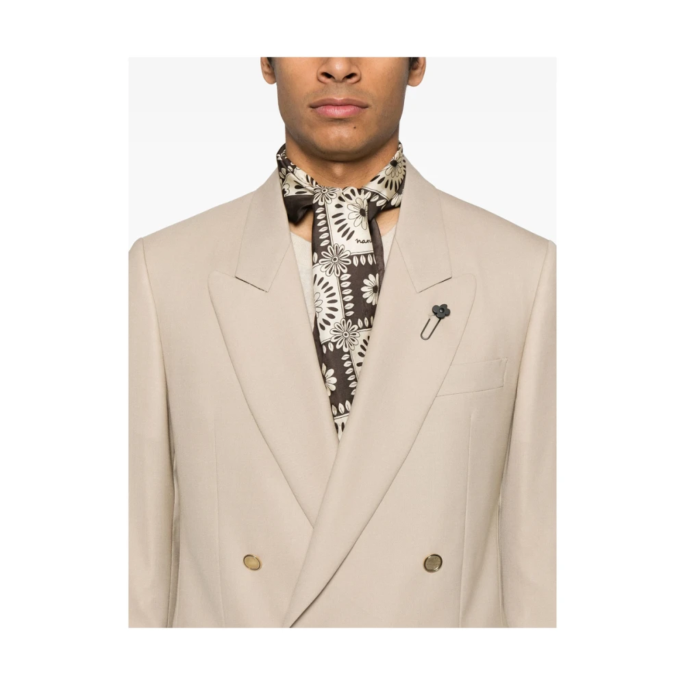 Lardini Beige Jas met Schoudervullingen Beige Heren
