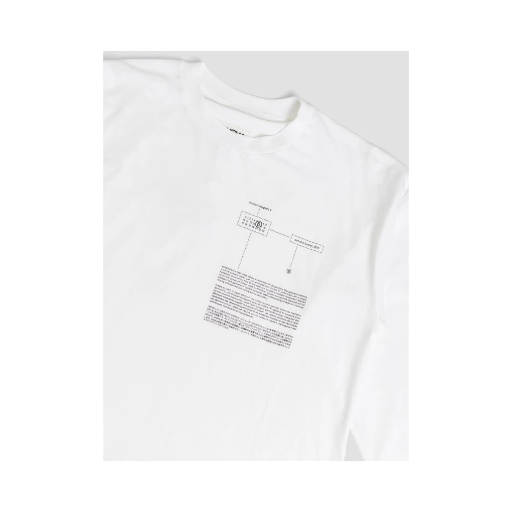 MM6 Maison Margiela Longsleeve T-shirt van katoen White Heren