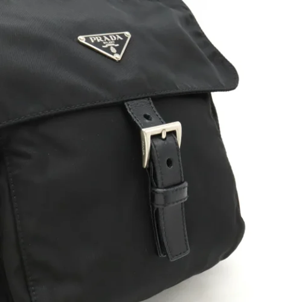 Prada Vintage Pre-owned Leather shoulder-bags Black Dames
