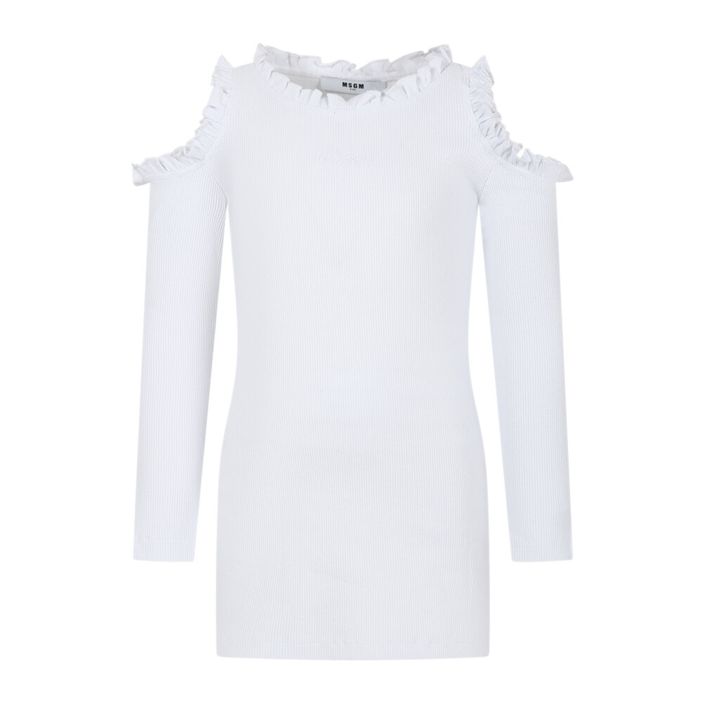 Robe côtelée blanche hot sale