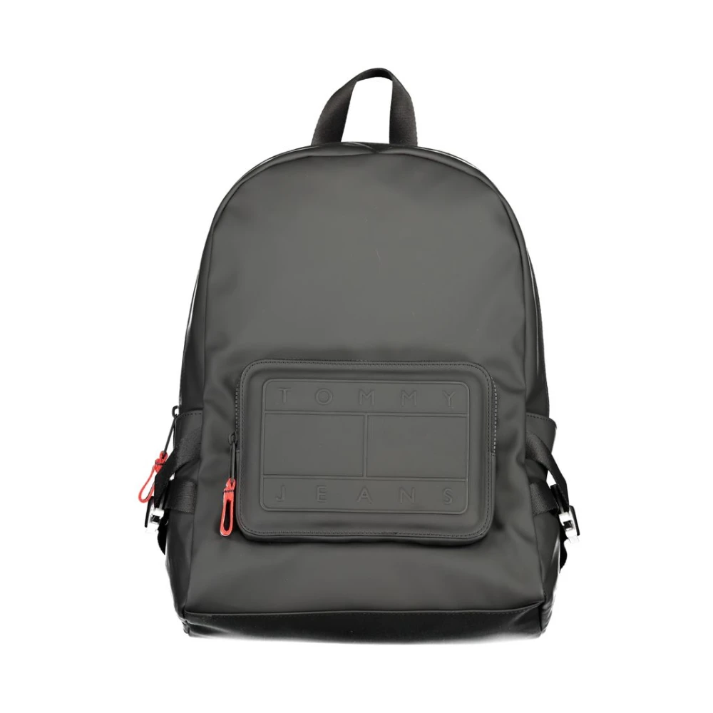 Tommy Hilfiger Zwarte Polyester Rugzak met Verstelbare Banden Black Unisex
