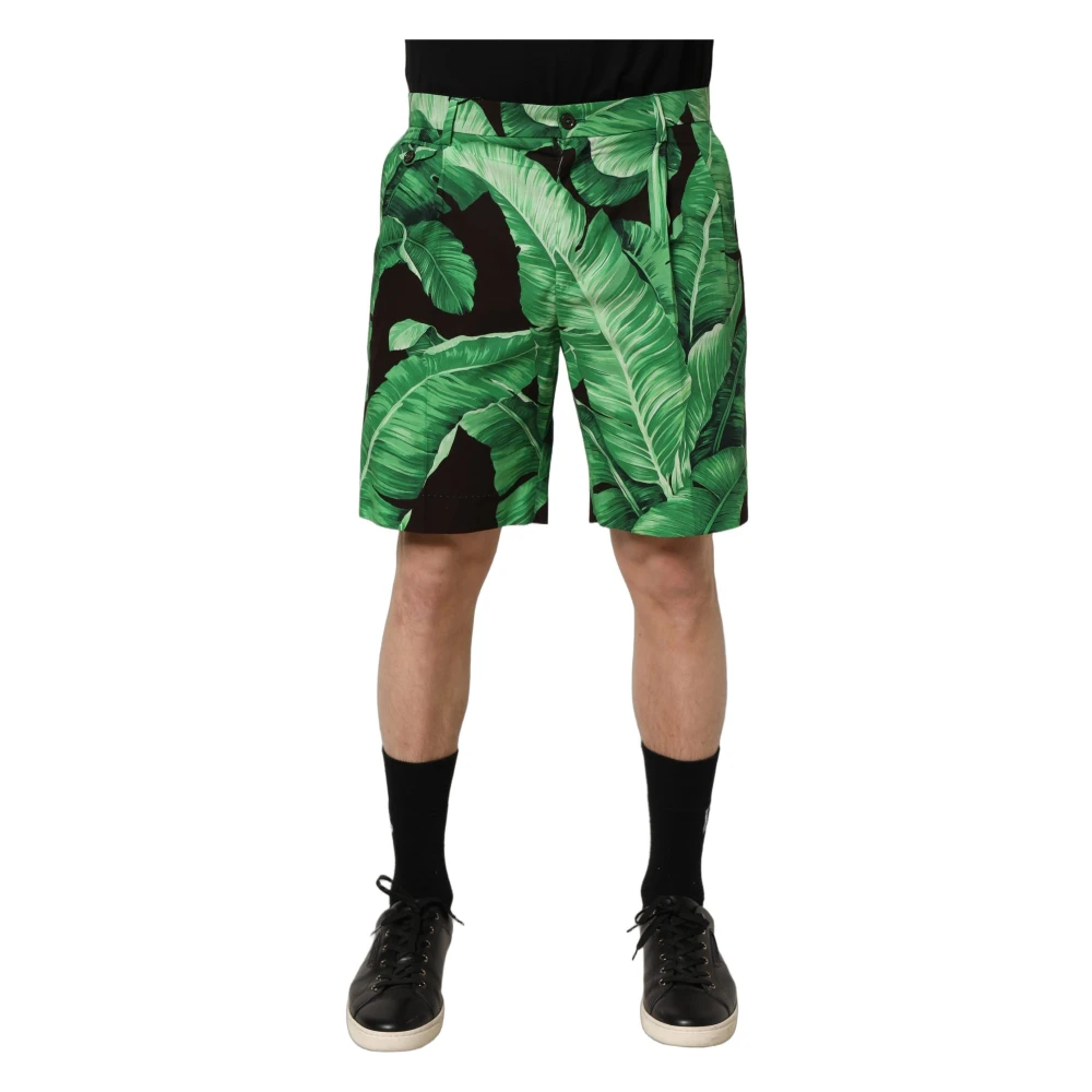 Dolce & Gabbana Herr Grön Shorts M, Bomull, Bermudashorts