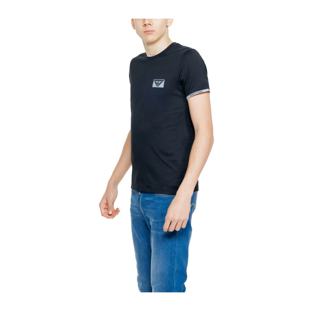 Emporio Armani Zwarte Katoenen Crew Neck T-Shirt Black Heren