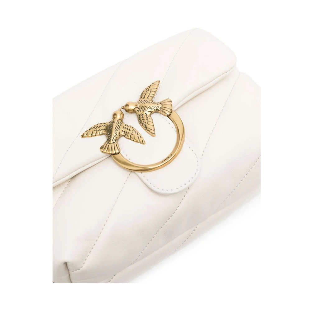 pinko Gewatteerde schoudertas met Love Birds White Dames