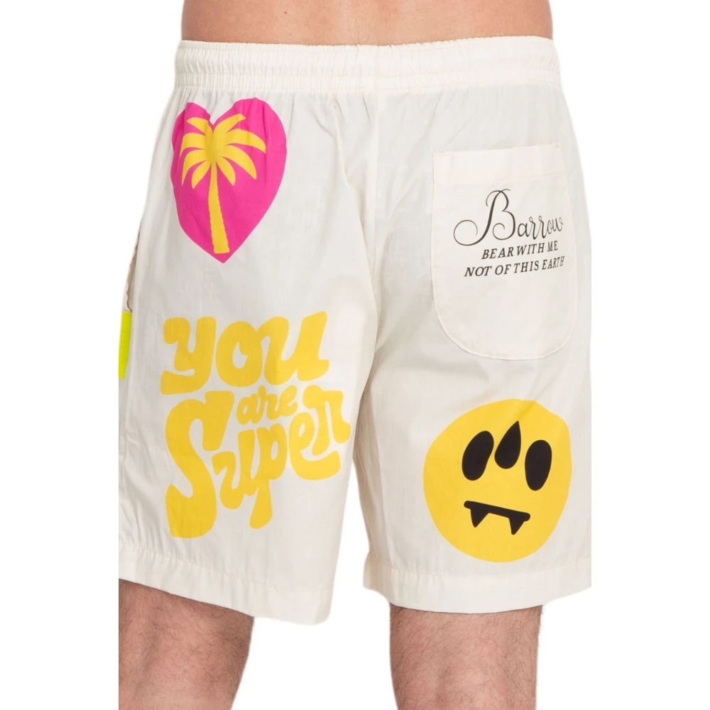 Barrow Popeline Teddy Shorts in Bw009 Beige Heren