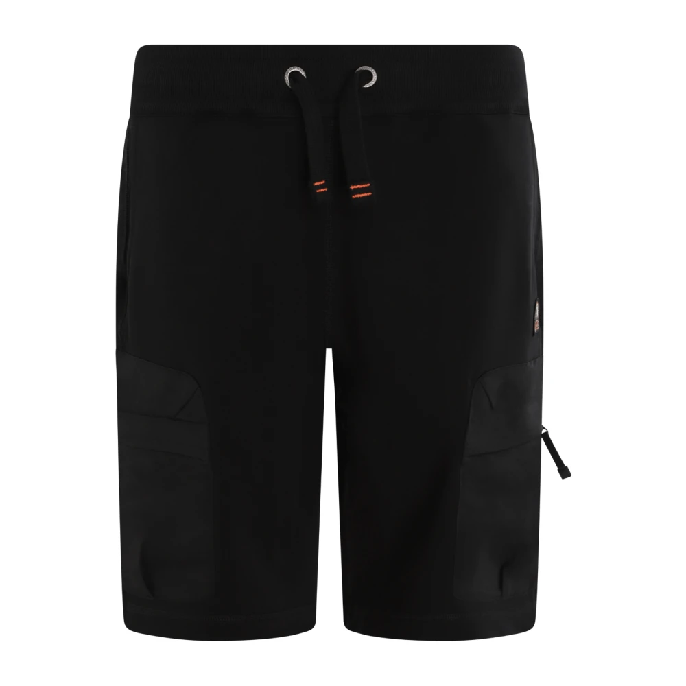 Parajumpers Zwarte Bermuda Shorts met Nylon Inzetstukken Black Heren
