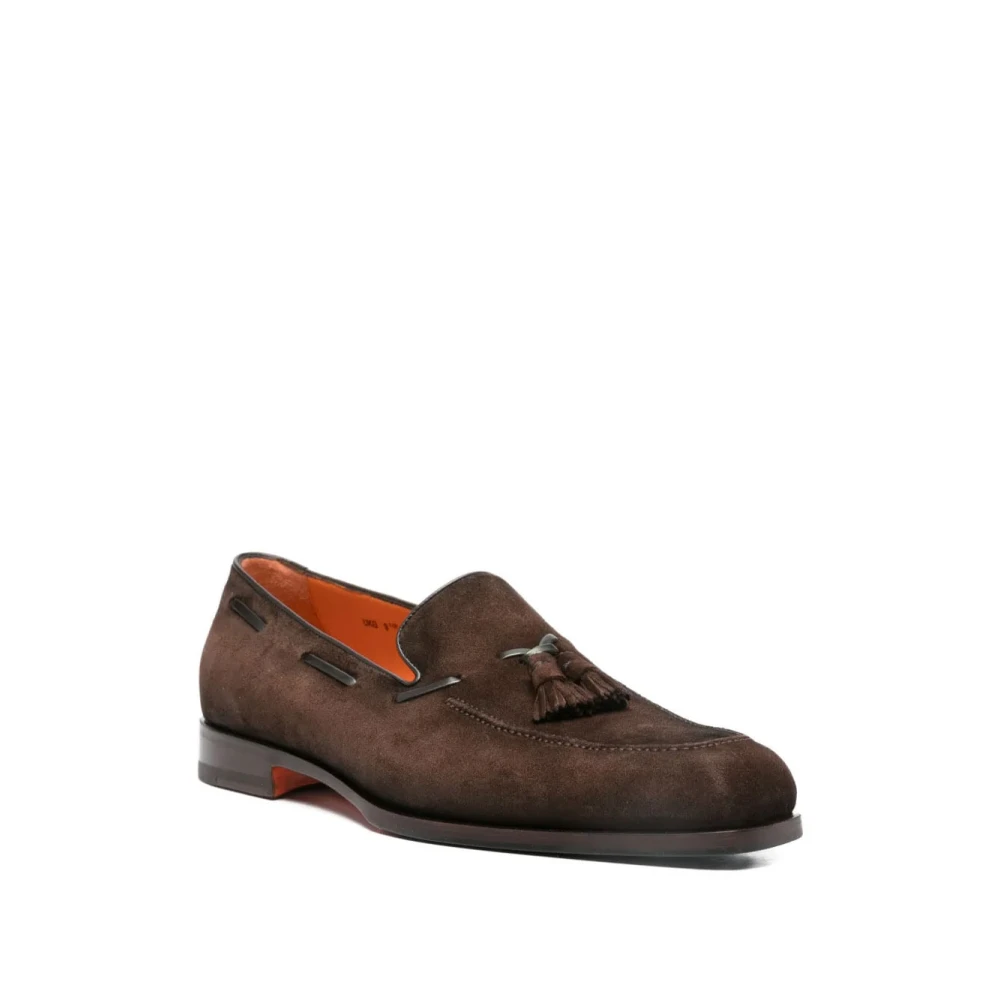Santoni Square-toe Tassel Loafer
