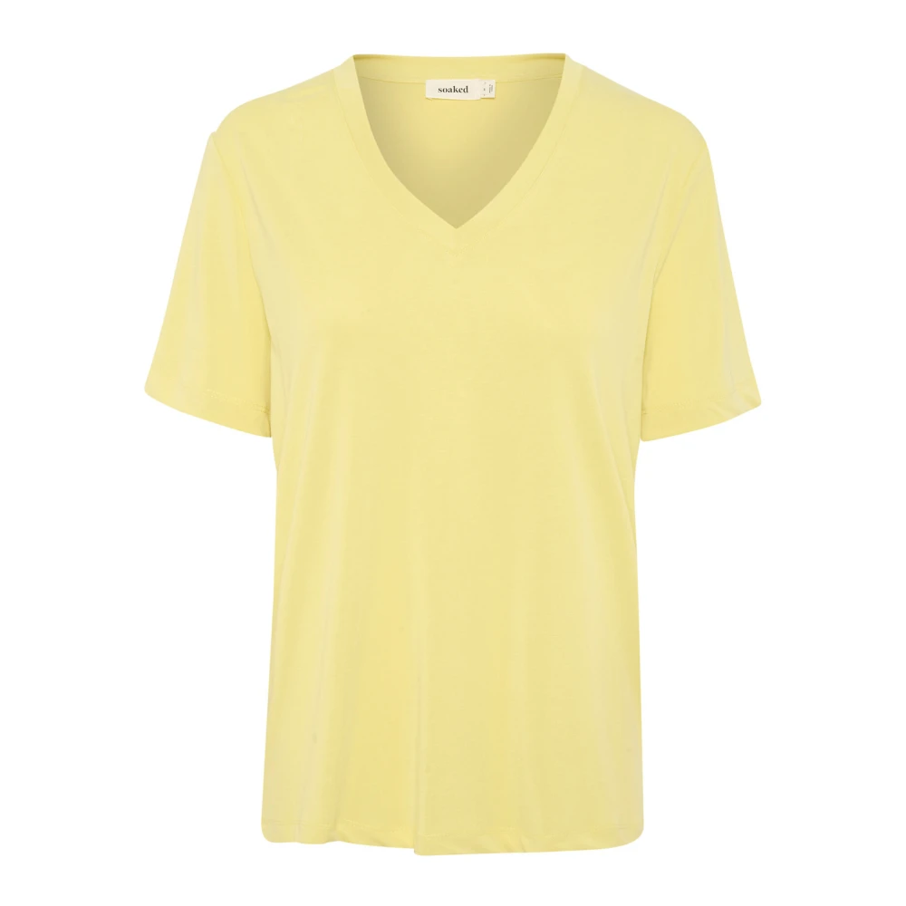Soaked in Luxury Losvallende V-hals Top Endive Yellow Dames