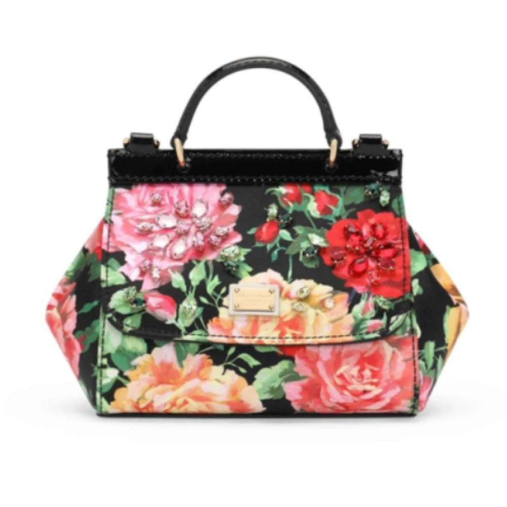 Dolce & Gabbana Bloemenprint Satijnen Schoudertas Multicolor Heren