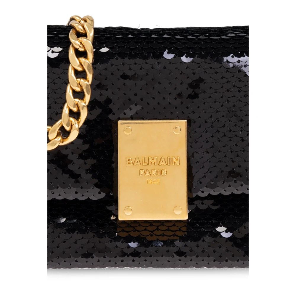 Balmain Schoudertas met logo Black Dames