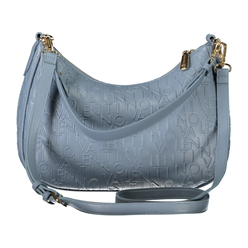 Valentino by Mario Valentino Blauwe Schoudertas met Afneembare Band en Ritssluiting Blue Dames