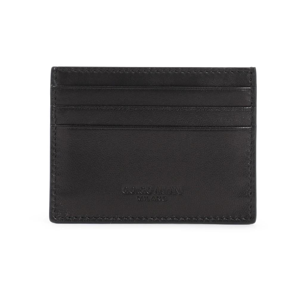 Giorgio Armani Stijlvolle Kaarthouder voor Creditcards Black Heren