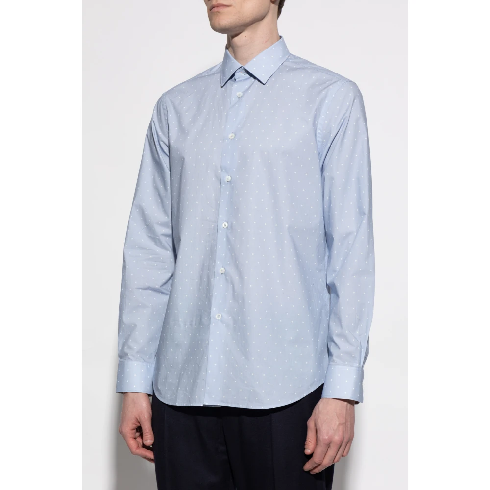 Paul Smith Overhemd met stippenpatroon Blue Heren