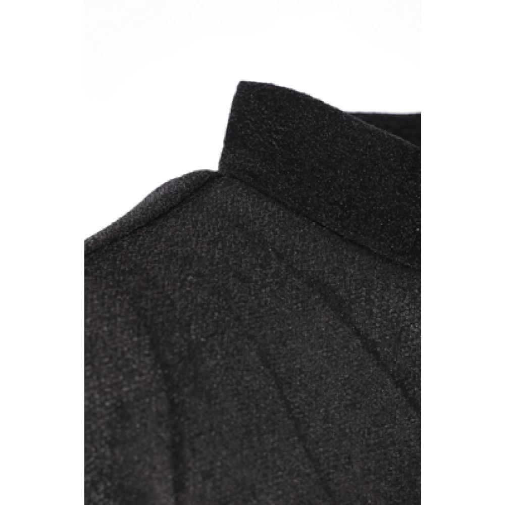 Oseree Zwarte lamé shirt met veren manchetten Black Dames