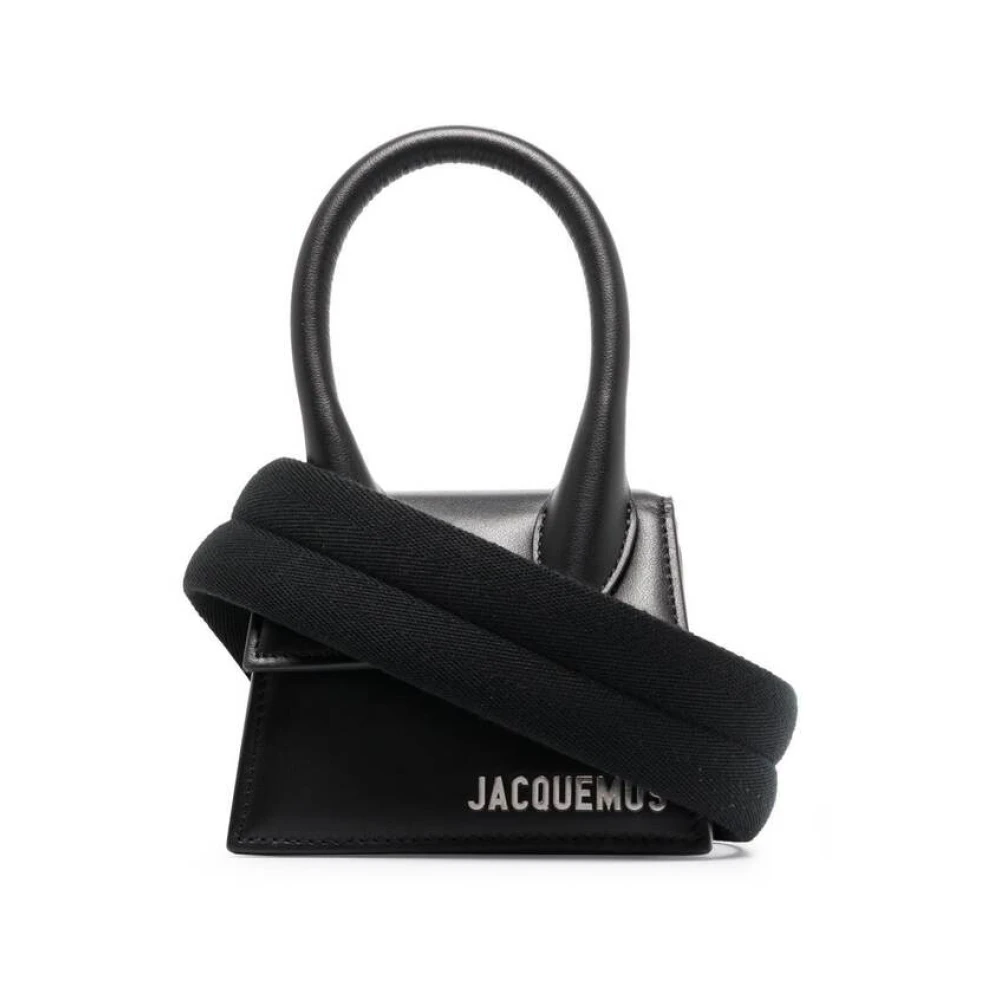Jacquemus Zwarte Leren Bum Bag Black Heren