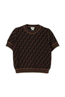 patterned-short-sleeve-sweater-top