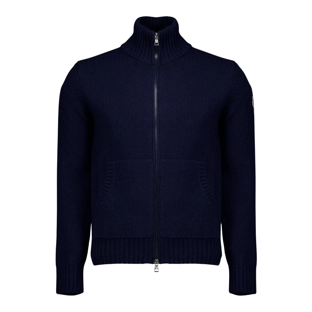 MONCLER | Blue wool and cashmere blend zip-up cardigan | male | XL - Bild 4