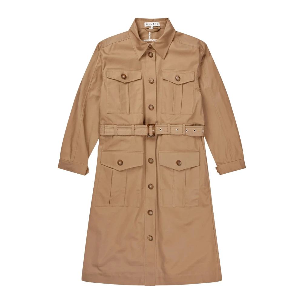 Munthe Mujer Marrón - Abrigo Con Cinturón - Coats - S - Abrigo Con Cinturón