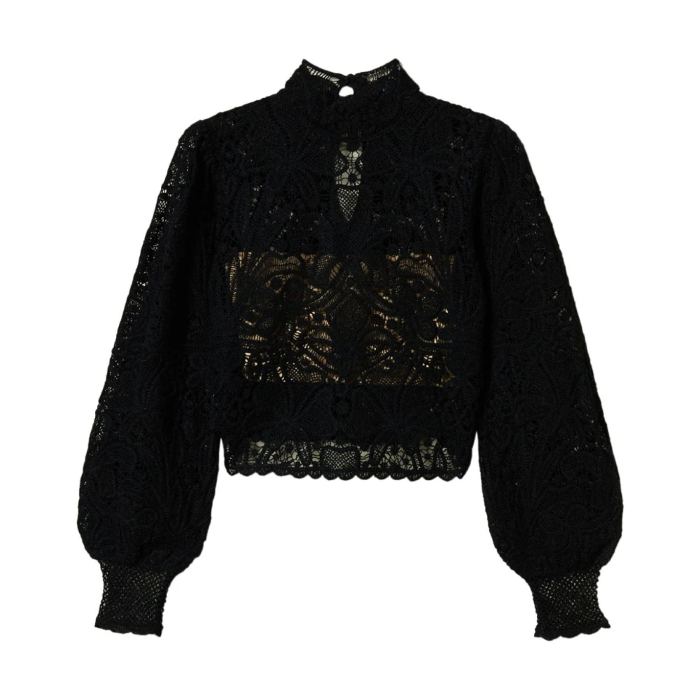 Twinset Zwarte Wolmix Stijlvolle Top Black Dames