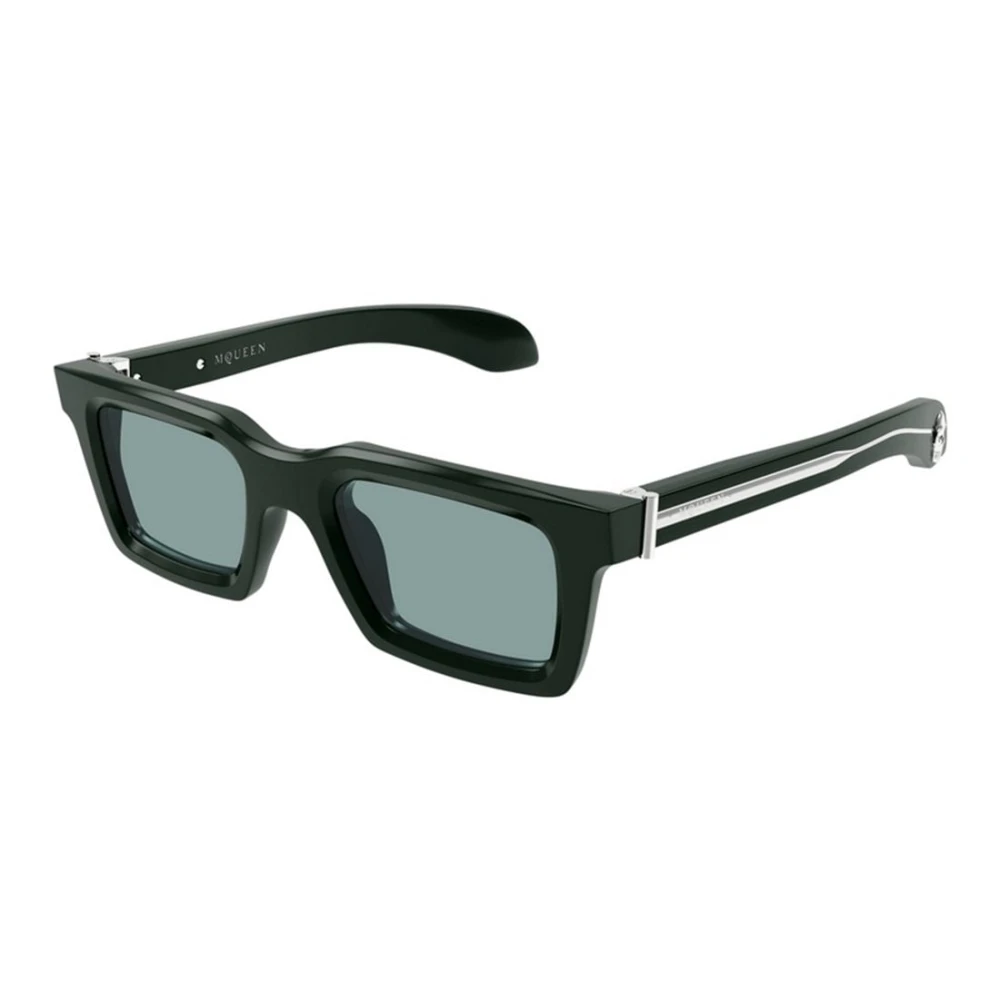 Alexander Mcqueen Men's Green Squared Sunglasses