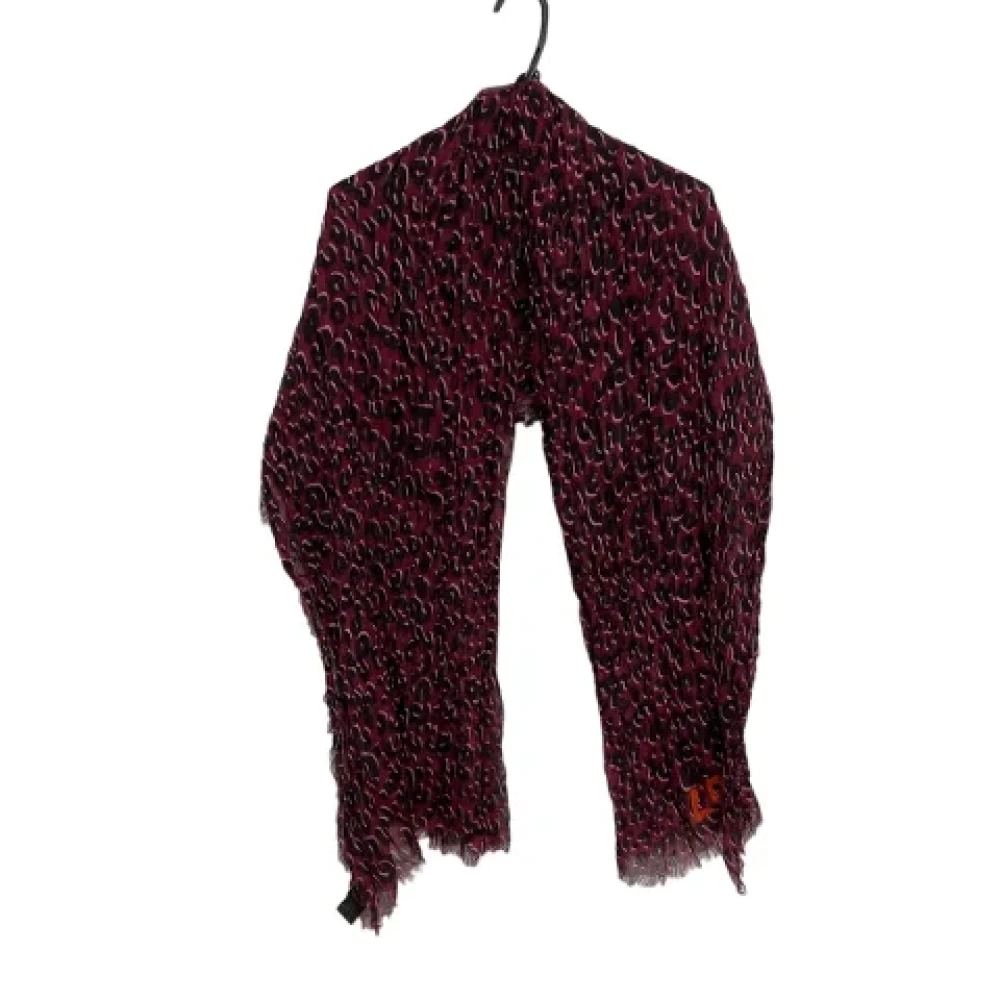 Louis Vuitton Vintage Pre-owned Fabric scarves Purple Dames
