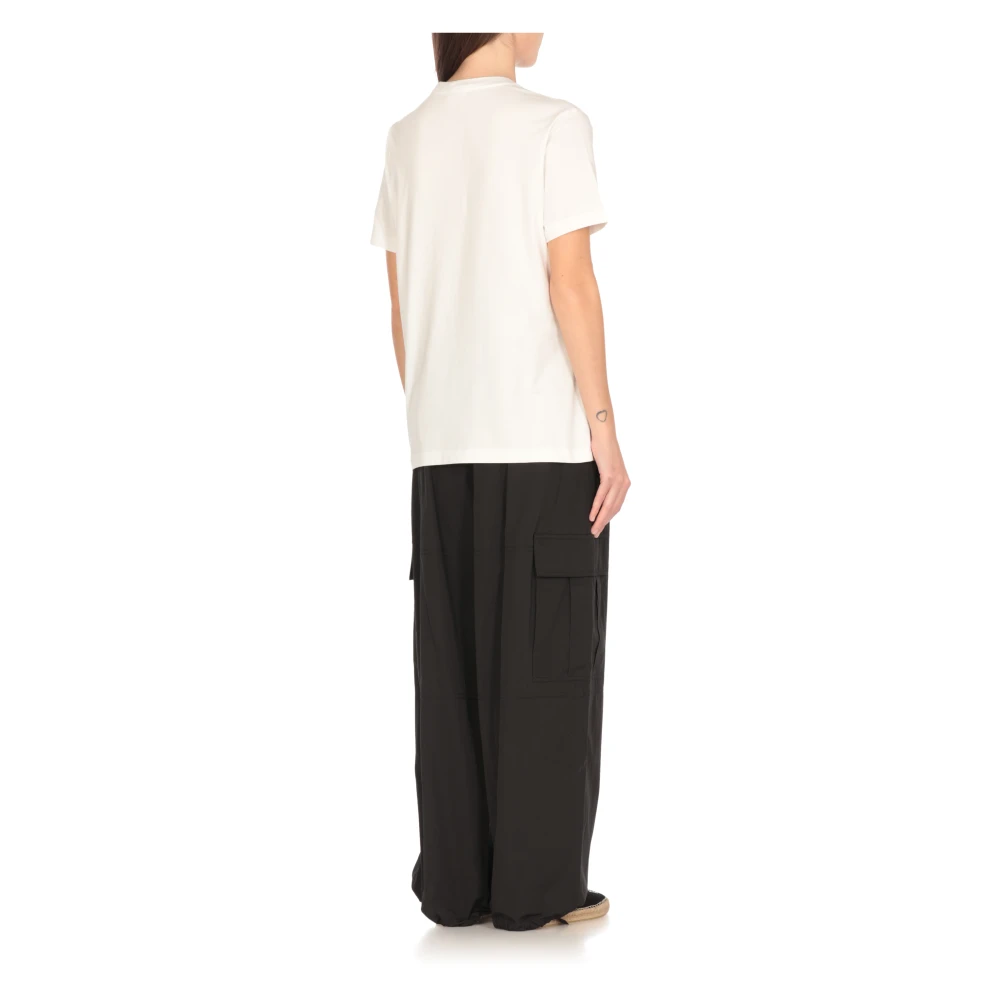 Kenzo Wit Katoenen T-shirt met Logoprint White Dames