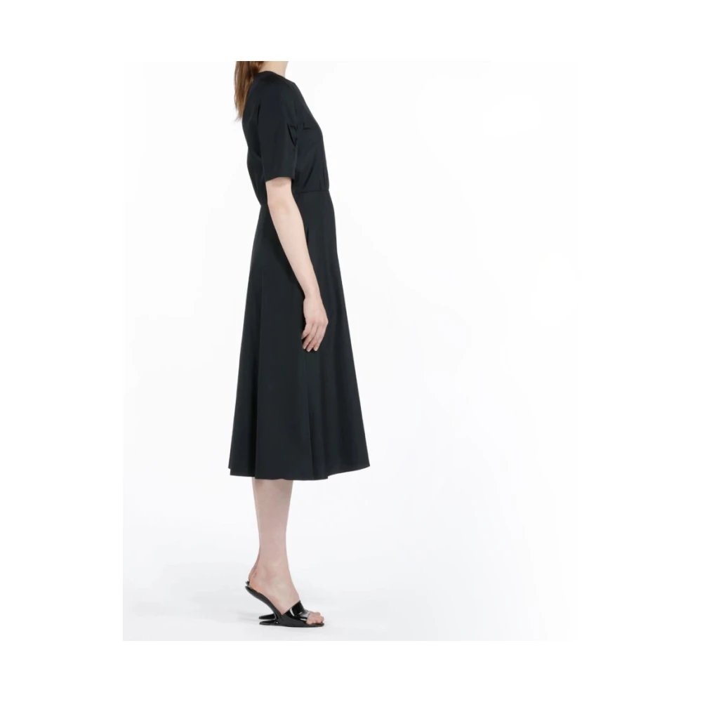 N21 Jurk Korte Mouw Ronde Hals Knoop Achter Black Dames